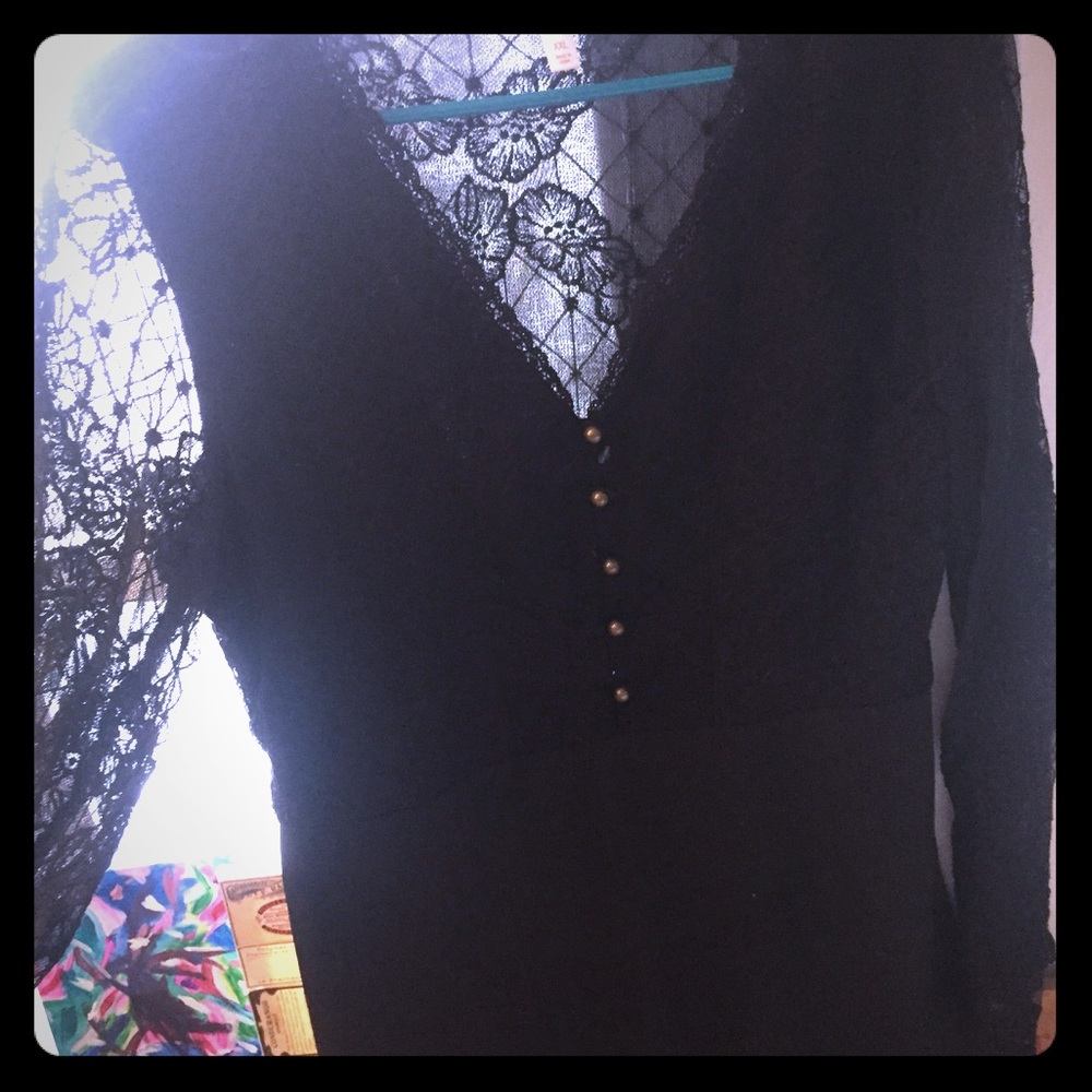 Black Lace Plus Size Dress